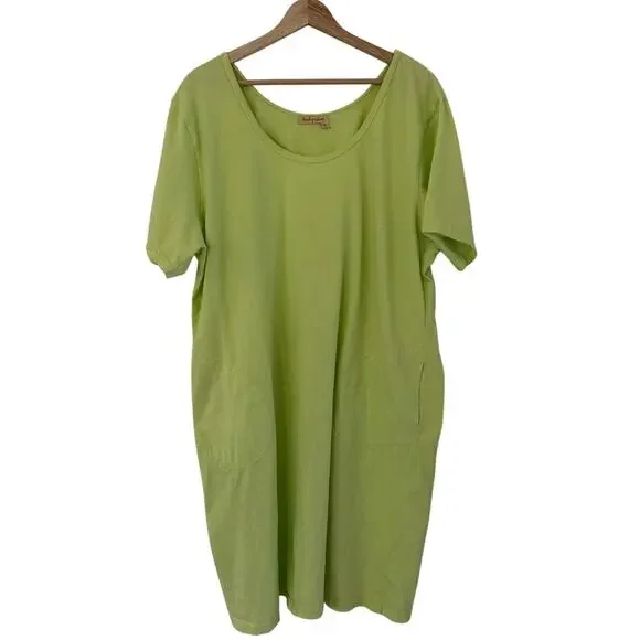 Fresh Produce T-Shirt Midi Dress XXL Cotton Casual Pocket Summer Relaxed Fit - Picture 5 of 7
